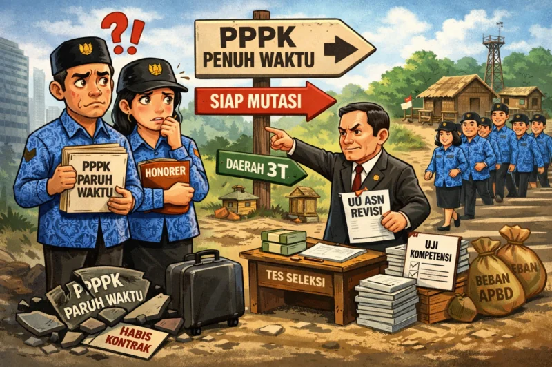 Karikatur PPPK Paruh Waktu.Dok-Ist