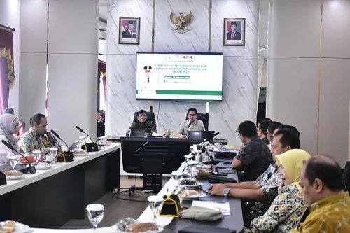 Wakil Bupati Sumedang M. Fajar Aldila  menyampaikan apresiasi atas pendampingan KPK kepada Pemkab Sumedang.Ist