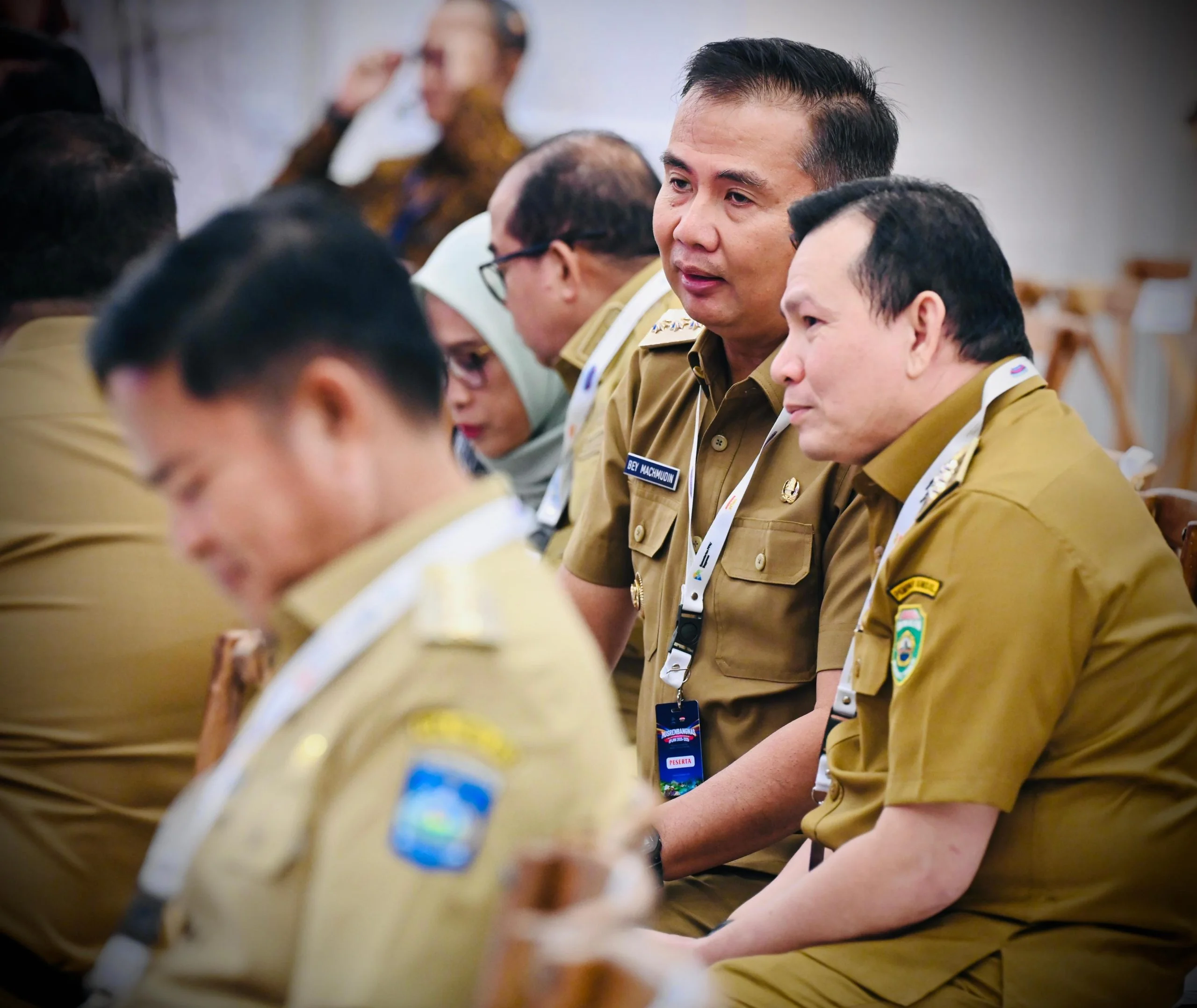 Penjabat Gubernur Jabar Bey Machmudin menghadiri Musyawarah Perencanaan Pembangunan Nasional (Musrenbangnas) di kantor Kementerian PPN/Bappenas, Jakarta Pusat, Senin (30/12/2024).