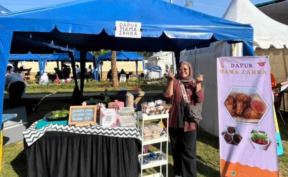 Salah satu UMKM yang mendapat pendampingan adalah Dapur Mama Zahra, usaha katering rumahan di Kelurahan Pasir Putih, Kecamatan Sawangan. (Foto: Diskominfo Depok)