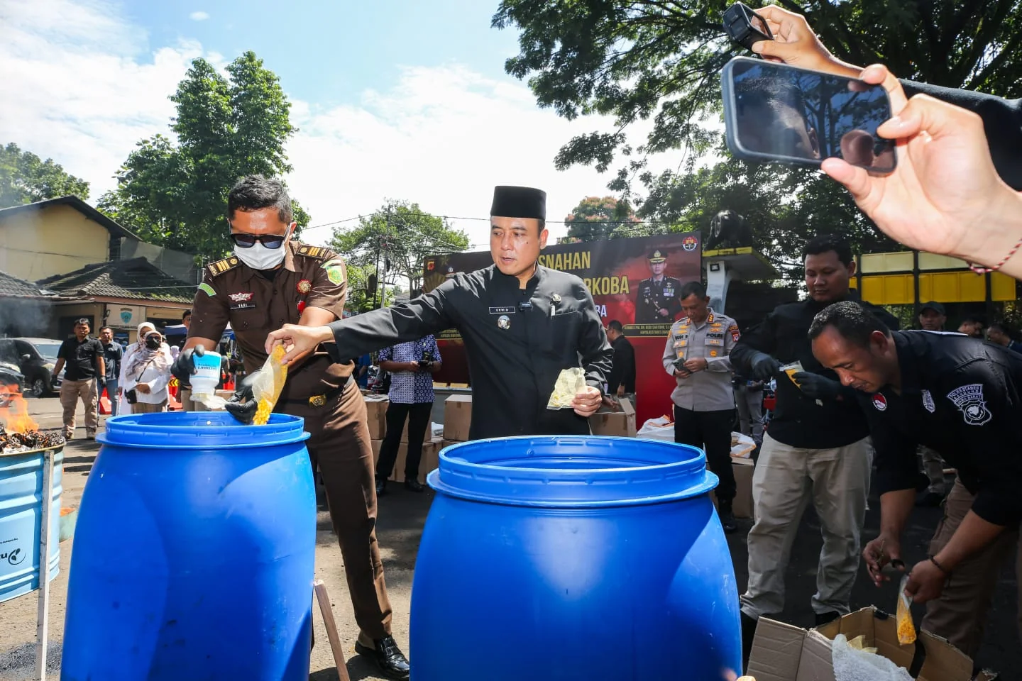 Wakil Wali Kota Bandung, Erwin, menyampaikan apresiasi tinggi kepada Kapolrestabes Bandung dan jajaran Satres Narkoba.Ist