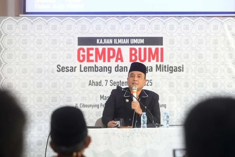 Wakil Wali Kota Bandung, Erwin, mengingatkan warga bahwa potensi gempa dari Sesar Lembang.Ist