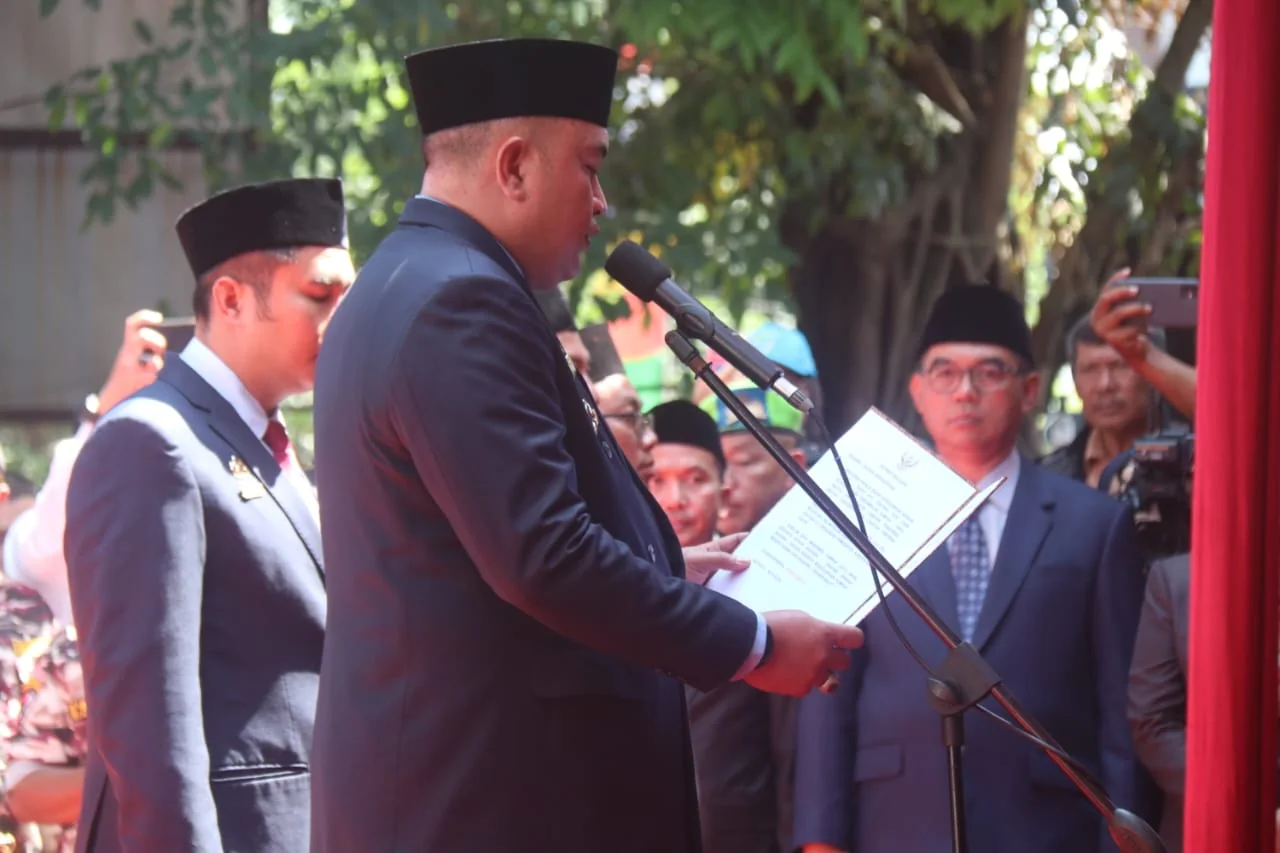 Bupati Bogor, Rudy Susmanto, kembali melantik tiga Pejabat Pimpinan Tinggi Pratama.Ist