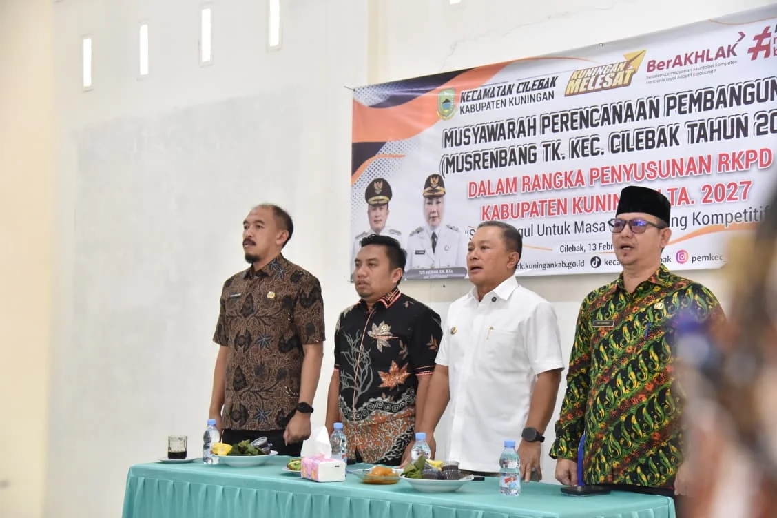 Bupati Kuningan, Dr. H. Dian Rachmat Yanuar, M.Si., melakukan monitoring sekaligus membuka secara resmi Musyawarah Perencanaan Pembangunan (Musrenbang) Tingkat Kecamatan Cilebak Tahun 2026.Dok-IKP/Diskominfo/Prokompim