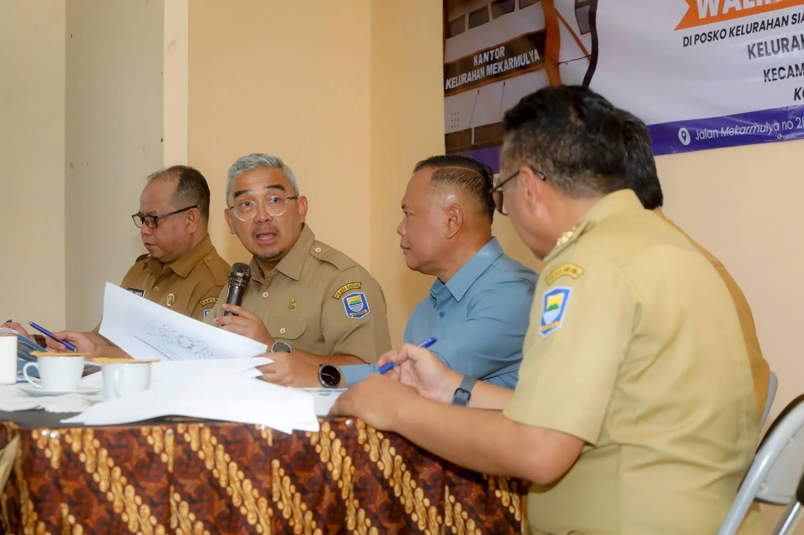 Wali Kota Bandung, Muhammad Farhan, saat kegiatan Siskamling Siaga Bencana.Ist