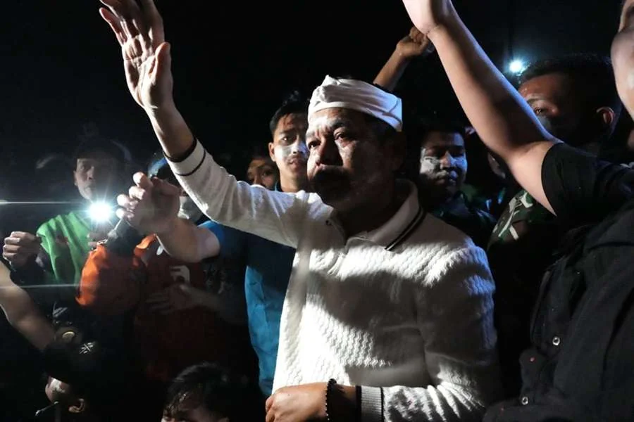 Gubernur Jawa Barat Dedi Mulyadi saat mengunjungi Demostrasi.Ist