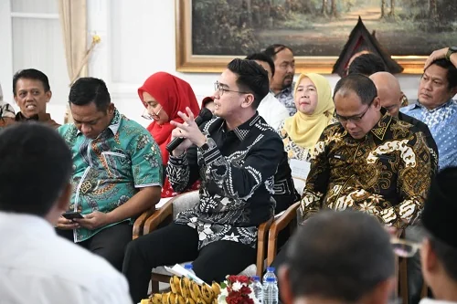 Mewakili Bupati Sumedang, Wakil Bupati Sumedang M. Fajar Aldila menyampaikan transparansi APBD.Dok-Diskomimfosanditik