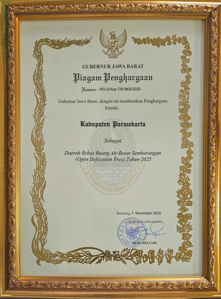 Penghargaan ODF dari Gubernur Jawa Barat.Ist