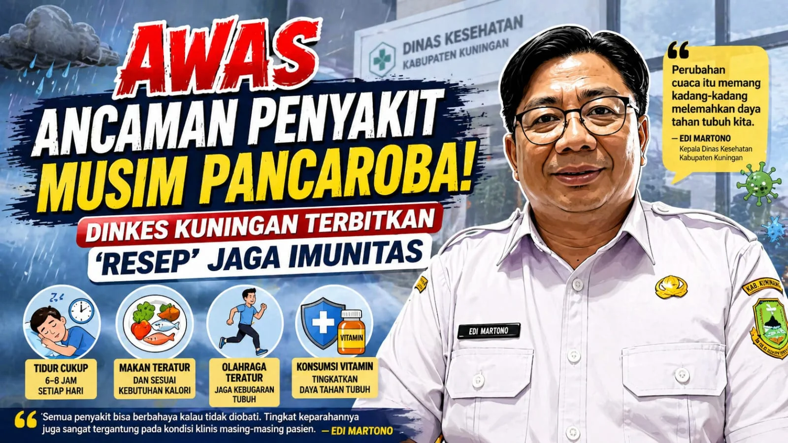 Kepala Dinas Kesehatan Kabupaten Kuningan, dr. Edi Martono.Dok-Diskominfo Kuningan