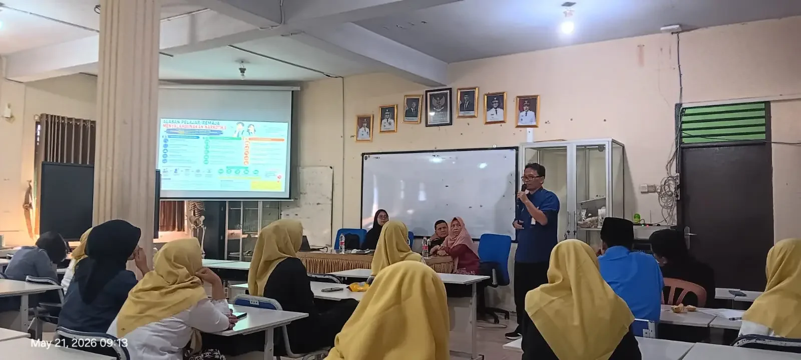BNN Kota Depok saat memberikan edukasi bahaya Napza. (Foto: Dokumentasi Narasumber).