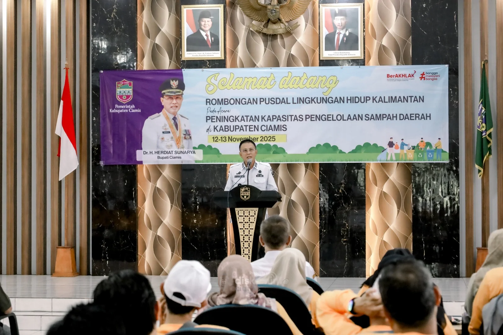 Bupati Ciamis, Herdiat Sunarya memberikan sambutannya.Ist