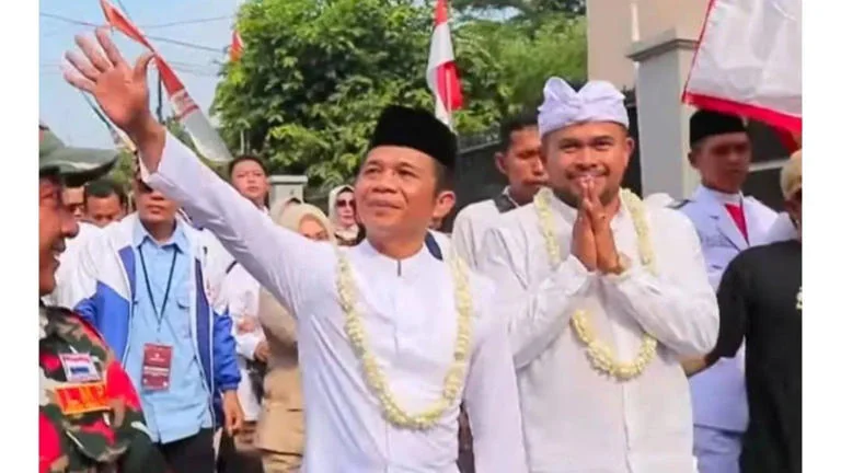 Saepul Bahri Binzein (kiri) jeung Abang Ijo Hapidin jadi Wakilna.