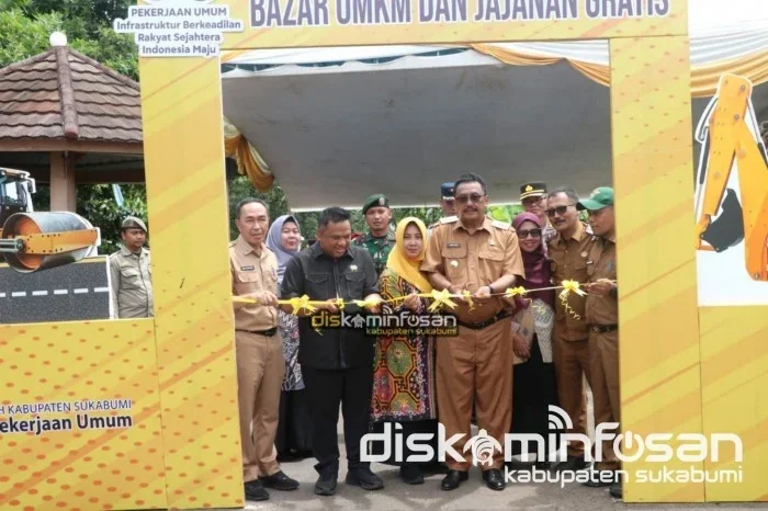 Bupati Sukabumi Asep Japar, Sekretaris Daerah Ade Suryaman, Forkopimda, Forkopimcam, mitra kerja DPU, serta tamu undangan lainnya.Ist