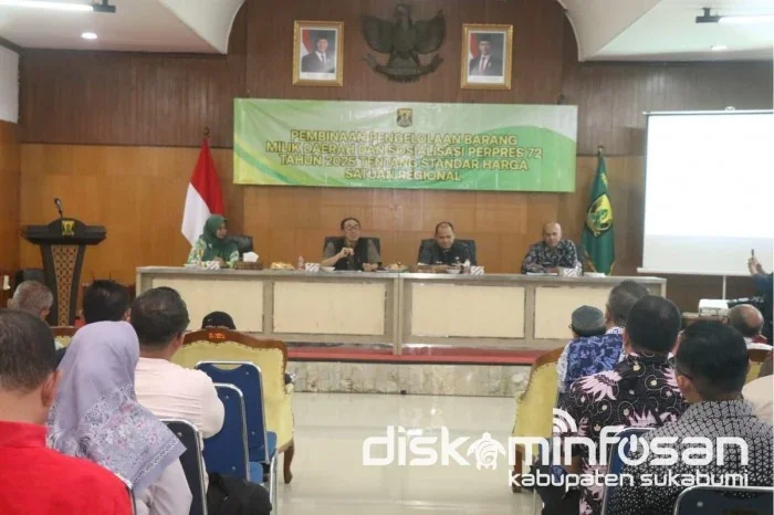 Sekretaris Daerah Kabupaten Sukabumi, Ade Suryaman, membuka kegiatan Pembinaan Barang Milik Daerah.Ist