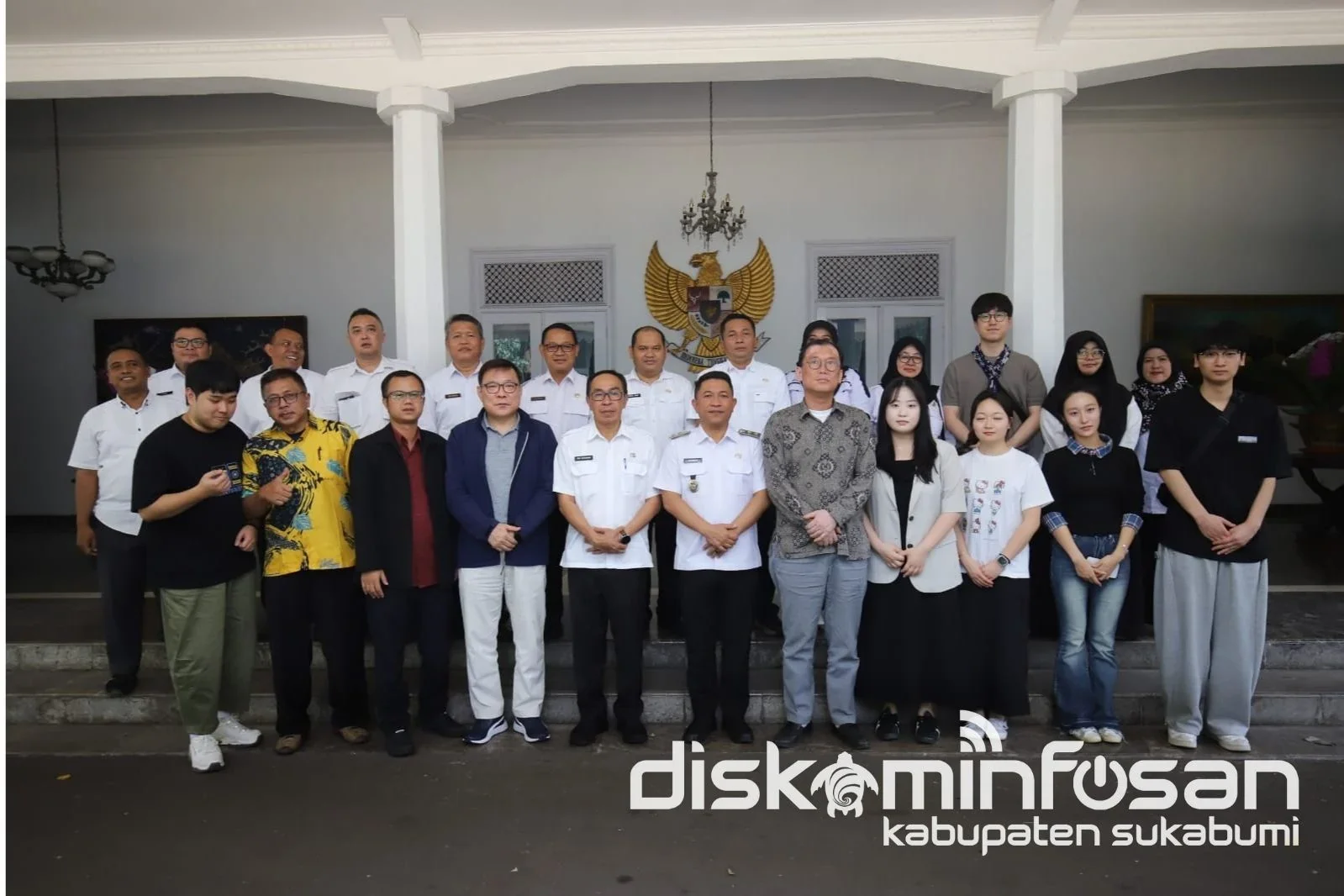 Wakil Bupati Sukabumi Andreas menerima kunjungan delegasi Silla University, Korea Selatan, di Pendopo Sukabumi.Bid IKP/Diskominfosan