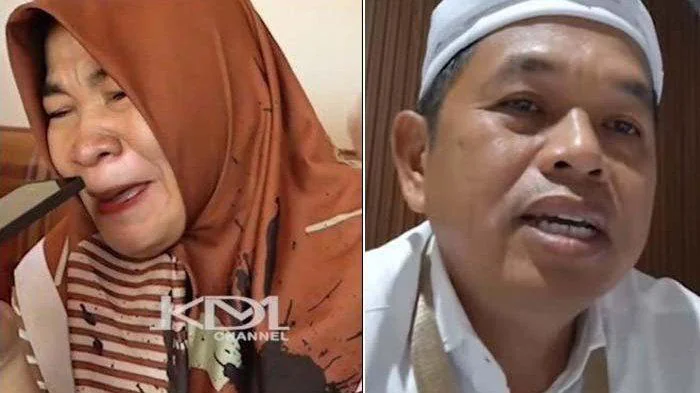 Titin saat ditelepon Gubernur Jabar Dedi Mulyadi.