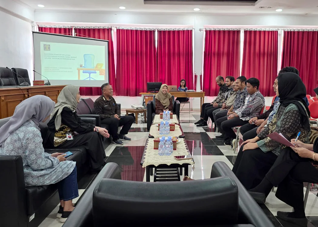 Kantor Wilayah Kementerian Hukum Jawa Barat (Kanwil Kemenkum Jabar) pada hari ini melaksanakan kegiatan Monitoring dan Evaluasi (Monev) Hasil Penilaian Indeks Reformasi Hukum (IRH).Ist