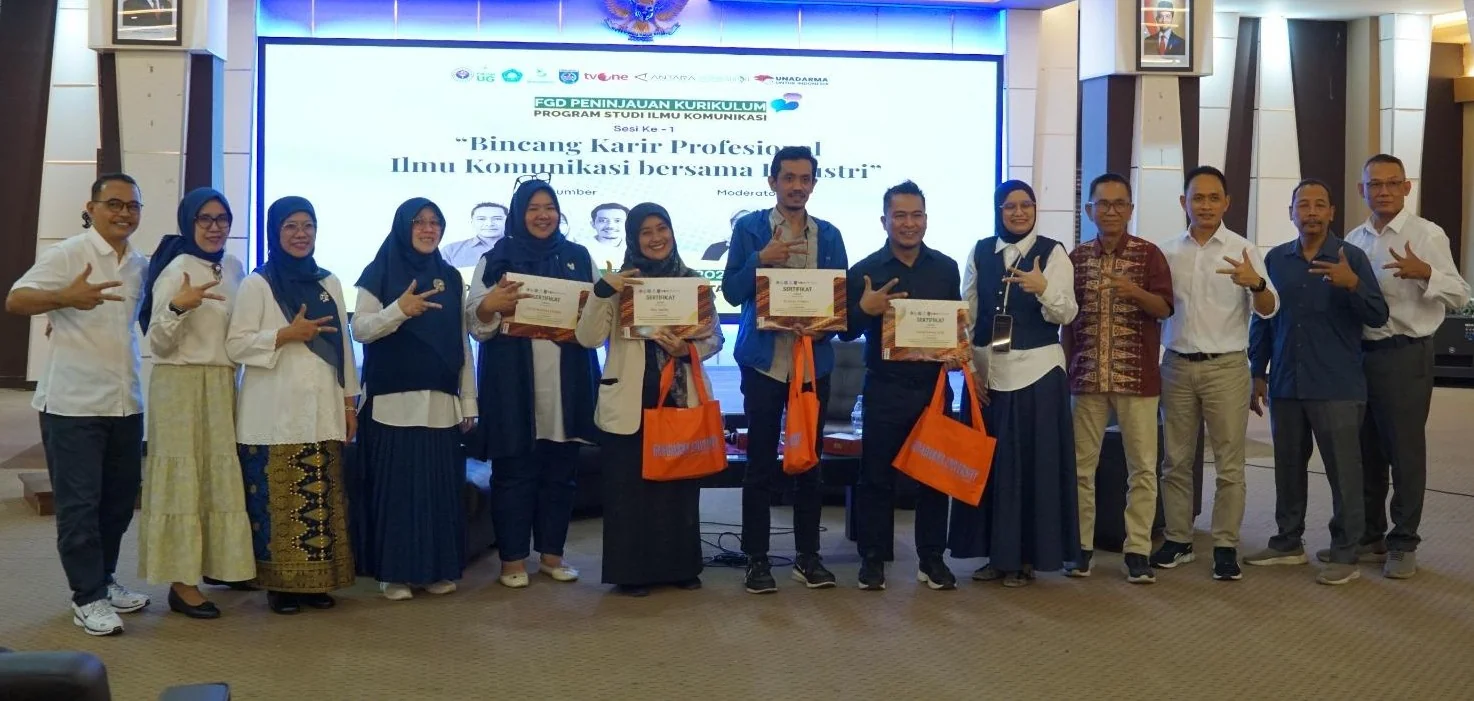 Fakultas Ilmu Komunikasi Universitas Gunadarma menggelar Focus Group Discussion (FGD) bertajuk “Bincang Karir Profesional Ilmu Komunikasi bersama Industri” di Auditorium Kampus F6 pada Rabu, 11 Februari 2026.
