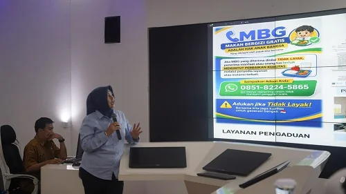 Sekretaris Daerah (Sekda) Kabupaten Sumedang Tuti Ruswati, menerima kunjungan kerja Pemerintah Daerah Kabupaten Tangerang di Command Center Sumedang.Dok-Diskominfosanditik Sumedang