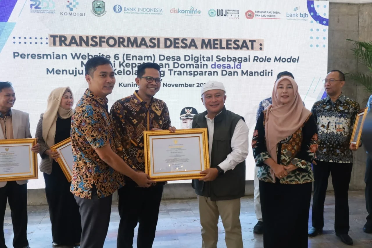 Bupati Kuningan, Dr. H. Dian Rachmat Yanuar, M.Si., menyampaikan apresiasi atas kolaborasi antara Pemerintah Kabupaten Kuningan, UGJ, dan berbagai pihak dalam membangun transformasi digital desa.Ist