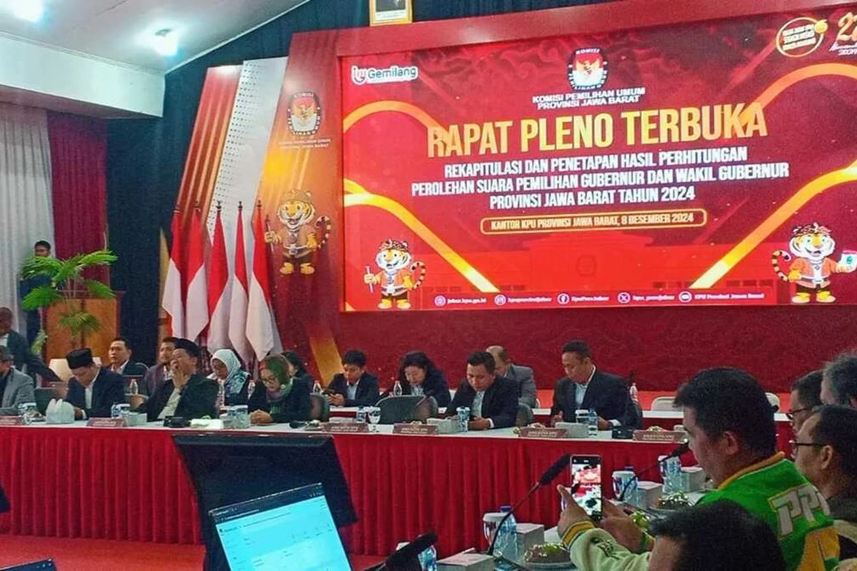 KPU Provinsi Jawa Barat 
menetapkan Gubernur-Wakil Gubernur Jawa Barat terpilih dalam Pilgub Jabar 2024 pada  Minggu 15 Desember 2024 mendatang