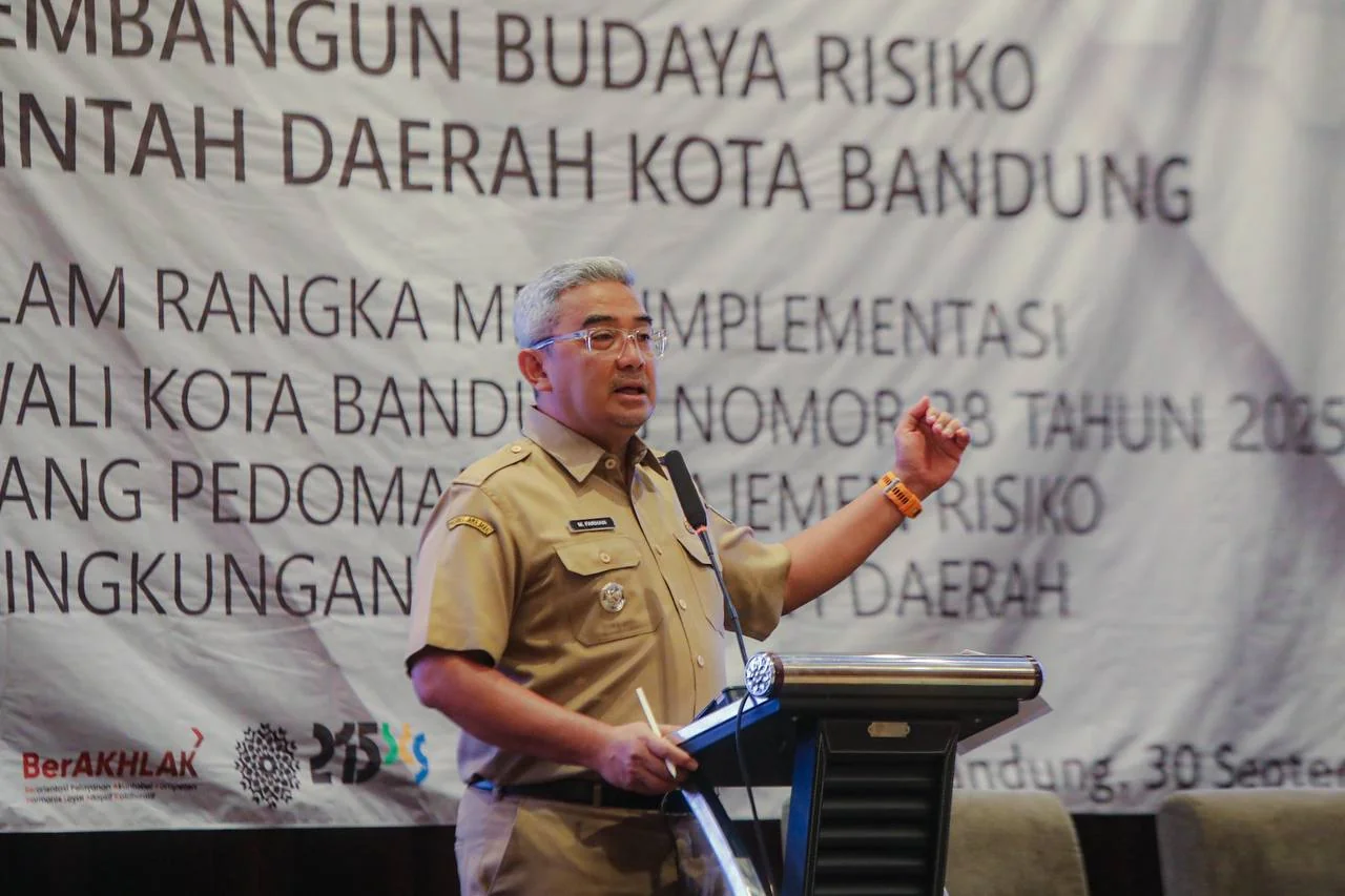 Wali Kota Bandung, Muhammad Farhan meminta jajarannya membangun budaya sadar risiko.Ist