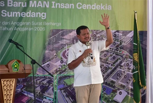 Bupati Sumedang Dony Ahmad Munir saat Ground Breaking MAN Insan Cendikia Sumedang di Ujungjaya.Dok-Diskominfosanditik Sumedang