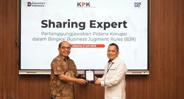 Pos Indonesia menyelenggarakan kegiatan Sharing Expert dengan KPK di Gedung Pos Ibukota, Jakarta pada Rabu, 7 Juli 2026.
