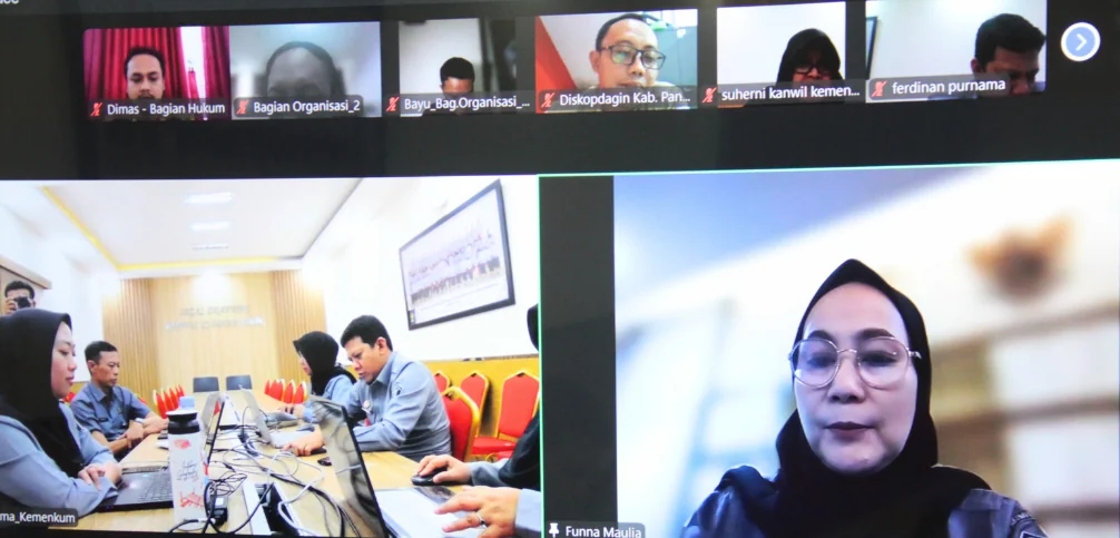 Rapat tersebut dipimpin langsung oleh Kepala Divisi Peraturan Perundang-undangan dan Pembinaan Hukum (P3H), Funna Maulia Massaile.Ist